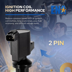 Black finish ENA coil packs blend with most engine bays.