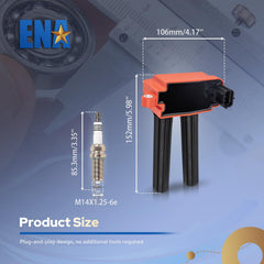 ENA ignition coil set backed by a one-year limited warranty.