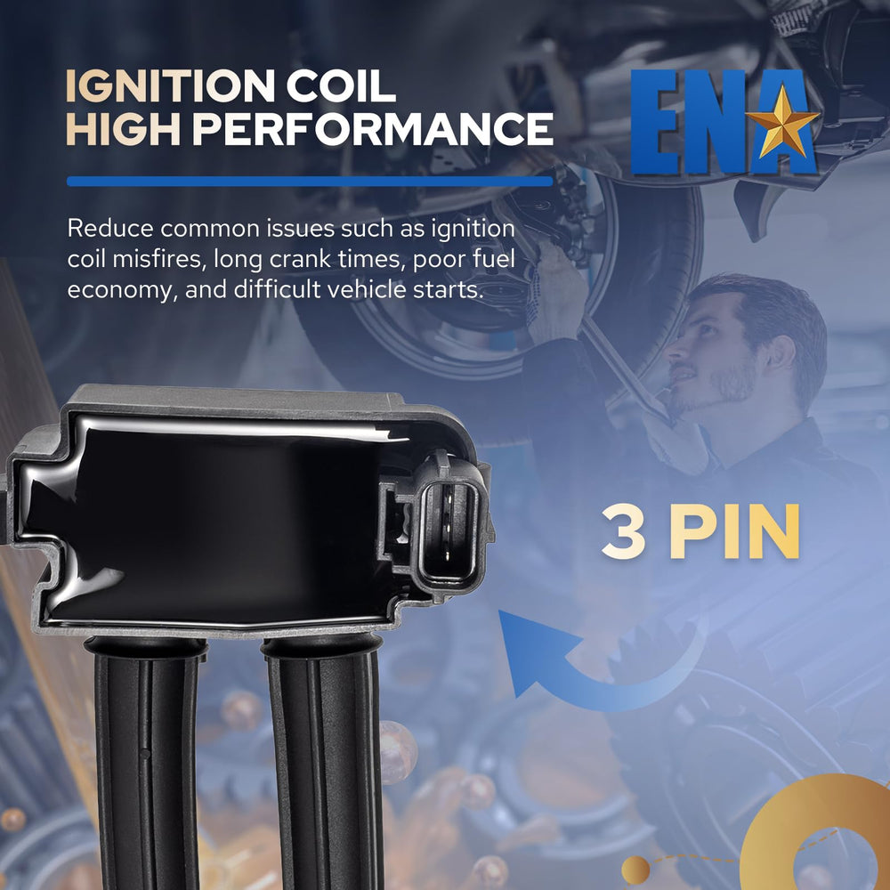 ENA eight-pack ignition coils in a 300 front view for HEMI upgrades