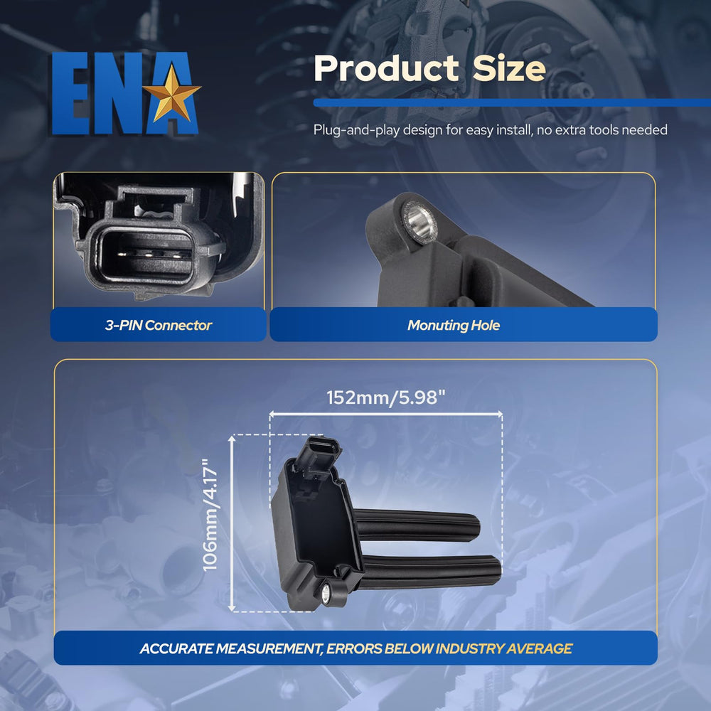 ENA eight-pack ignition coils in Durango engine bay ready for direct fit