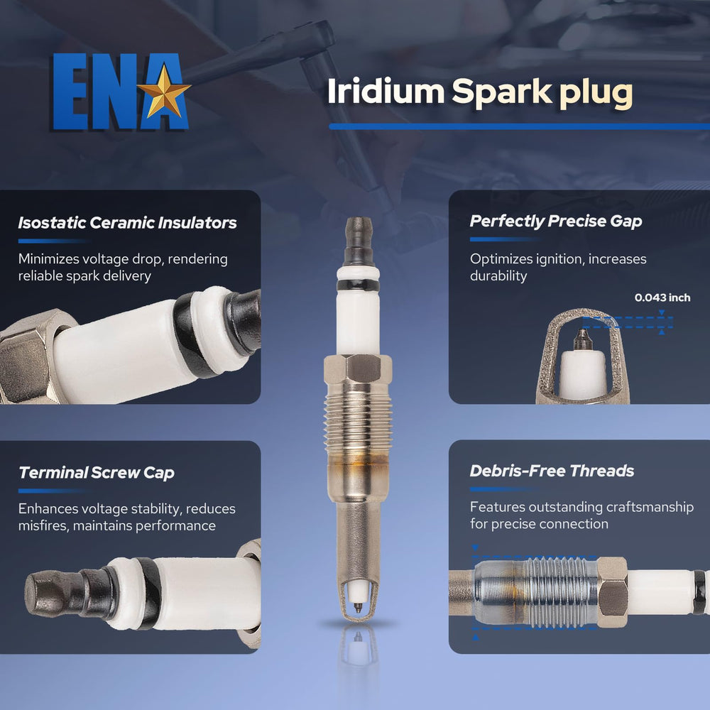 Package includes eight coils and eight platinum plugs from ENA.