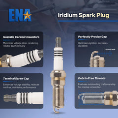 ENA spark plug heat-resistance detail highlighting iridium durability
