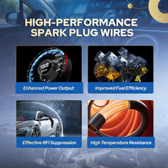 ENA spark plug wires weather-sealed visible for all-weather reliability