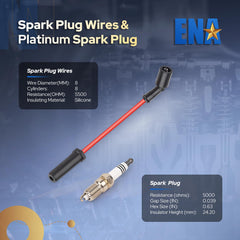 ENA spark plugs with platinum tips for durable ignition