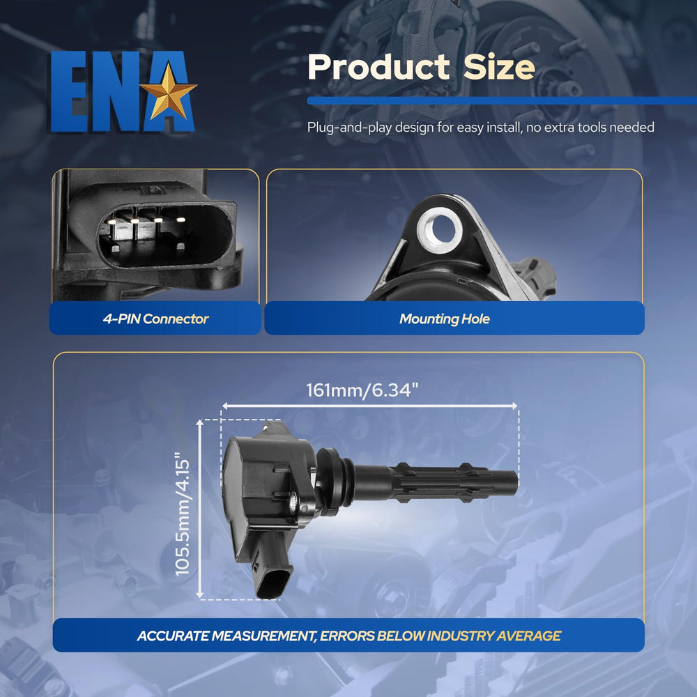 UF535 coil pack with warranty card emphasizing 12‑month coverage.