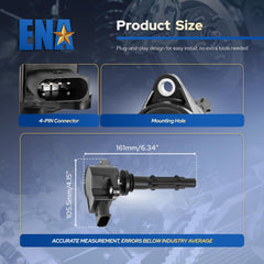 UF535 coil pack with warranty card emphasizing 12‑month coverage.