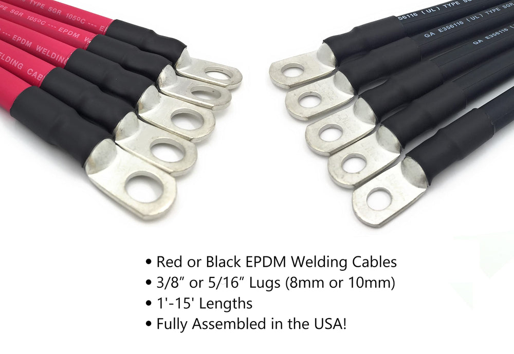End Game 4 AWG cable with eye-to-eye length for versatile setups
