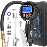 ENDARK digital tire pressure gauge with inflator display enables quick tire checks on the road.