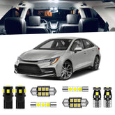 ENDPAGE Corolla map lights illuminate the cabin for easy nighttime visibility