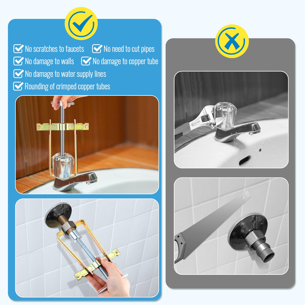 Enhon compression sleeve removal adapter demonstrates 1/2 inch capability for sleeves