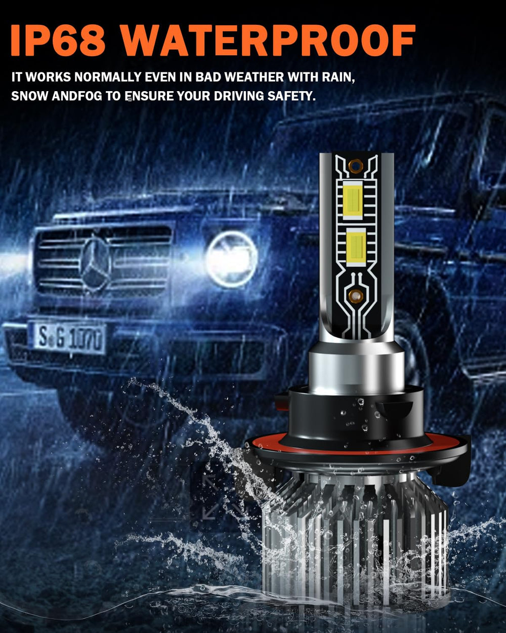 ENJOYAKOM 6500K white light enhances night driving perception and road recognition.