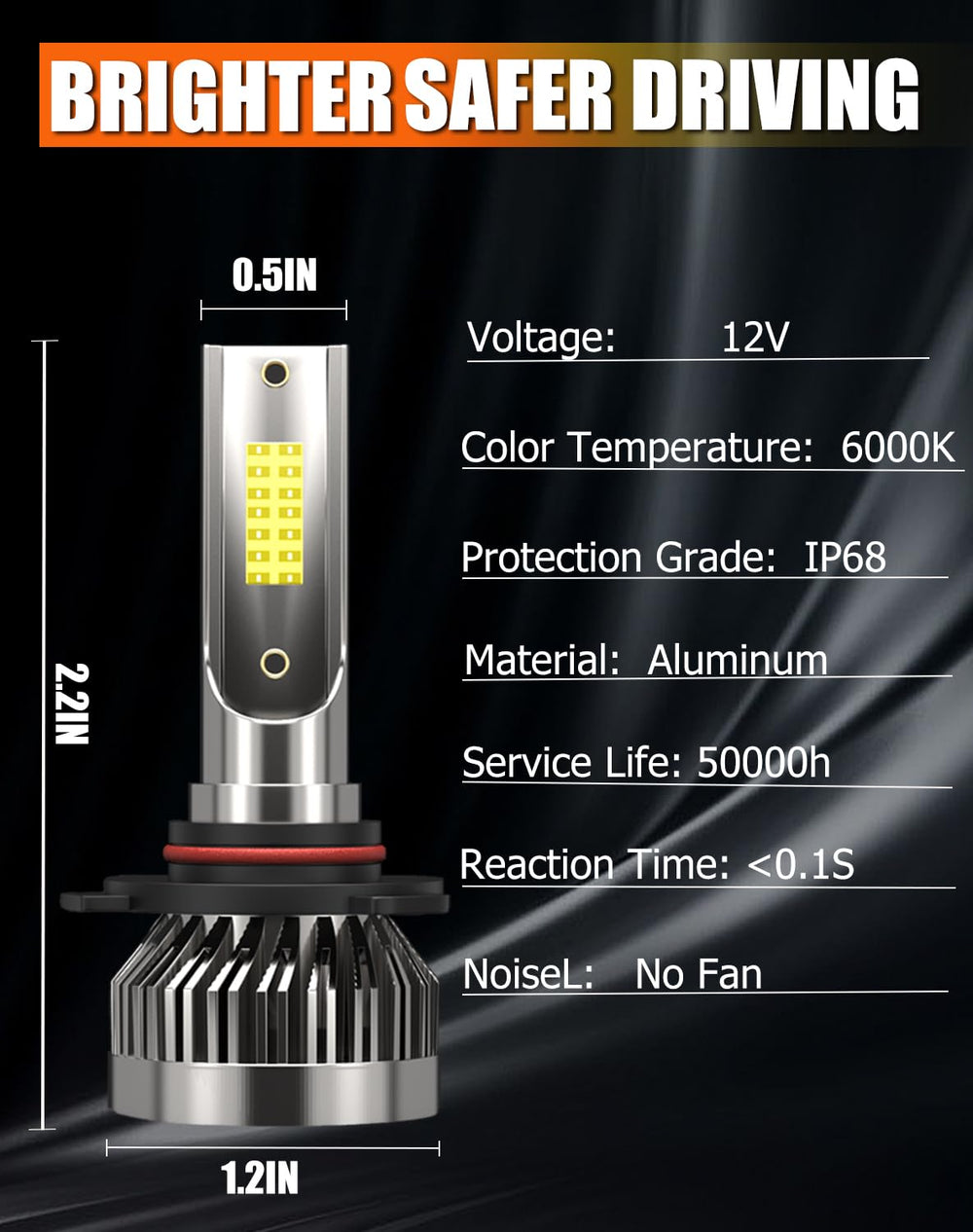 ENJOYAKOM rapid warm-up fog bulbs for near-immediate illumination.