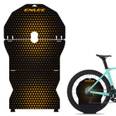 ENLEE bike disc brake cover, front view, shields against oil splashes during cleaning.