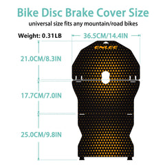 ENLEE universal-fit disc brake cover fits front and rear wheels on most bikes.