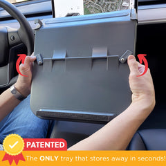Ennovatools Alset Tray blends with Tesla interior aesthetics.