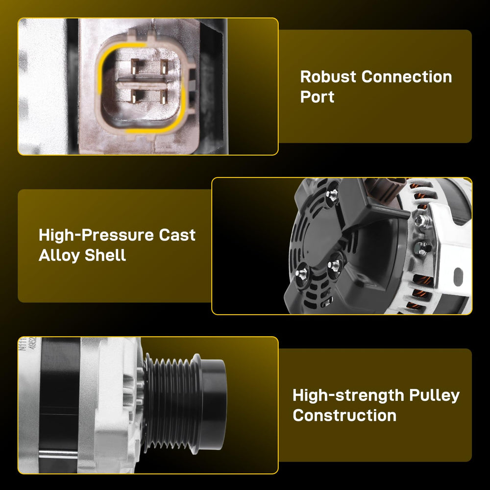 EnTurbo 11195N alternator in-hand view illustrates quick, straightforward replacement.