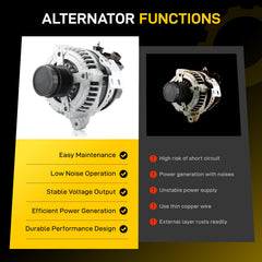 EnTurbo 11195N alternator rear view reveals efficient cooling and airflow.