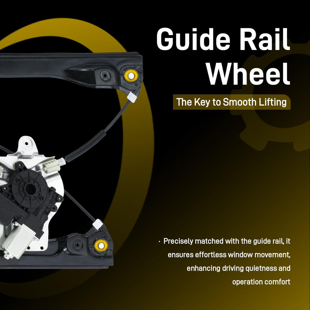 EnTurbo Chevy Cruze window regulator assembly with motor ensures reliable vertical movement.
