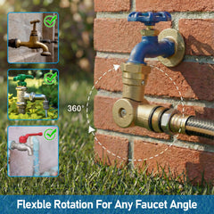 EnYatan versatile elbow connector suits garden irrigation, RV hoses, and outdoor faucets.
