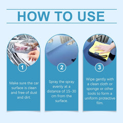 Eoegridte all-in-one protection spray provides long-lasting shine.