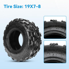 EOPOAYI 19x7-8 tire packaging highlights tubeless compatibility