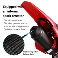EOPOAYI muffler features 1.1 inch diameter compatible with many engines