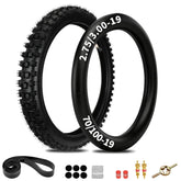 EOPOAYI 70/100-19 dirt tire with aggressive tread for versatile grip