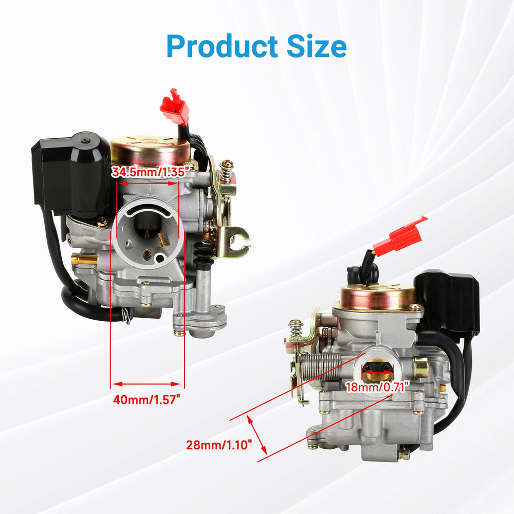 EOPOAYI GY6 carburetor fuel line and shut-off valve for secure fuel flow.