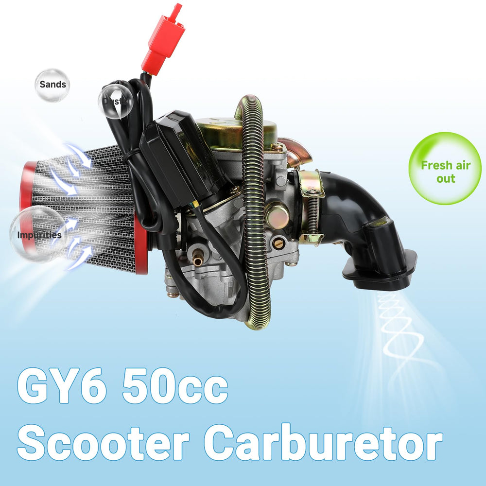 EOPOAYI GY6 carburetor fuel line supports steady fuel flow for steady idle