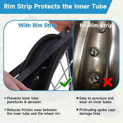 EOPOAYI rim strip guards inner tube from spoke edges