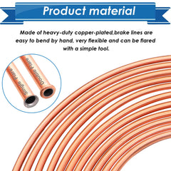 Eoppen brake line assembly shows 25 ft length and slim 0.028 inch wall.