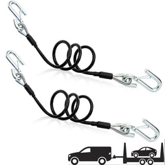Eorbow trailer safety cables 44-1/2 inch pack 2 for secure towing