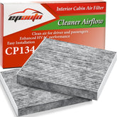 EPAuto CP134 activated carbon layer filters odors for a fresher cabin.