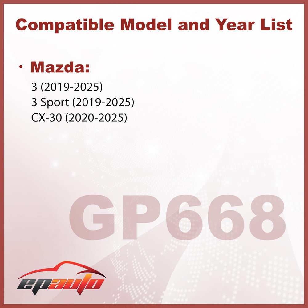 Installation process image for EPAuto GP668 on Mazda CX-30 and Mazda 3 Sport