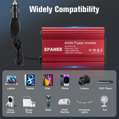EPANEE inverter in-vehicle setup ideal for road trips and camping.