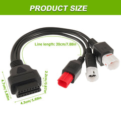 EPLZON 3-in-1 OBD2 cable with 16-pin to 4-pin connector broadens model compatibility.