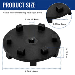 ERETOW 6760 smooth surface minimizes scarring on filter caps during installation.