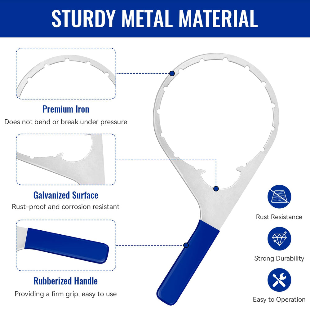 ERETOW rubber-coated handle improves grip during filter changes