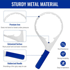 ERETOW rubber-coated handle improves grip during filter changes