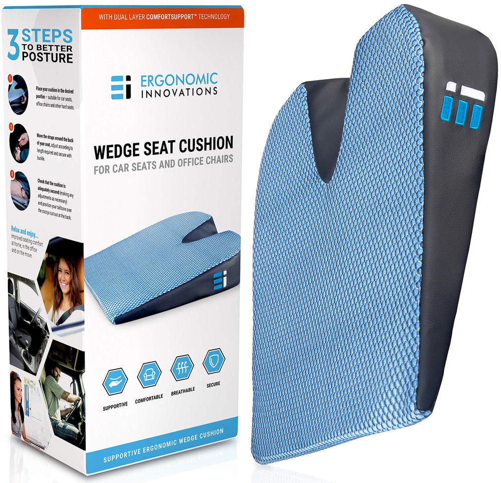 Ergonomic Innovations wedge cushion for driving enhances comfort on long trips