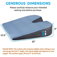 Ergonomic Innovations wedge cushion memory foam supports pelvis alignment during drives