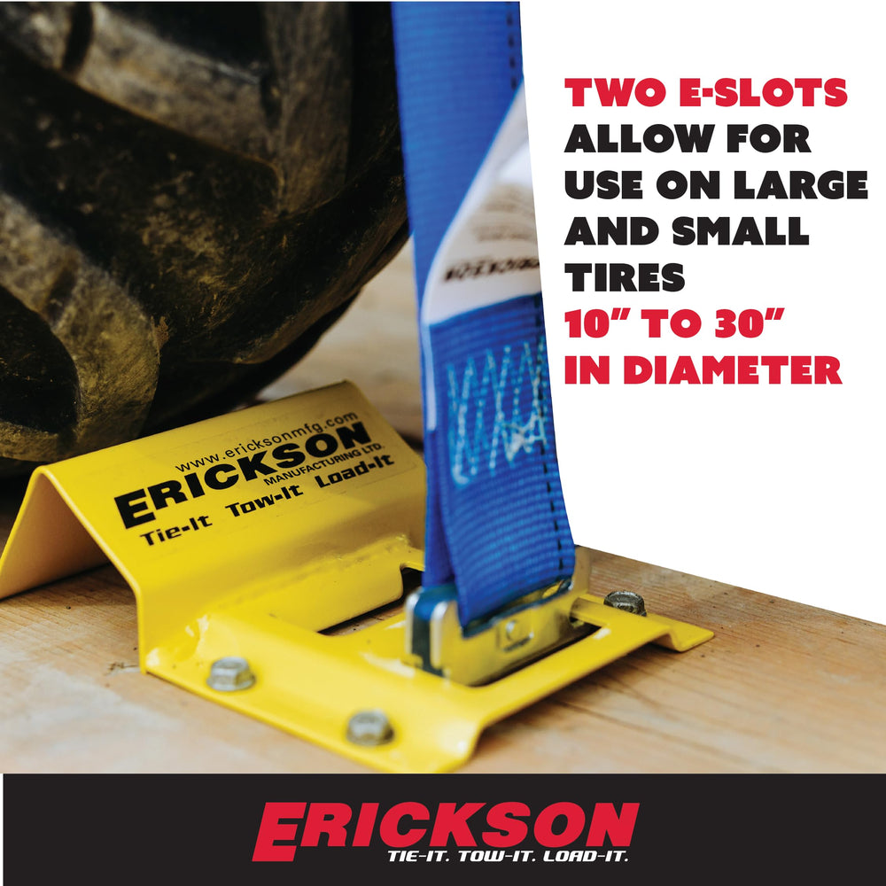Erickson brackets mounted on trailer deck for quick load