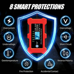 ERKUOMR supports multiple 12V battery types for versatile maintenance.