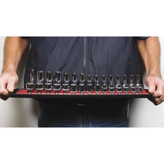 Ernst Manufacturing 8453 rails loaded with sockets on an 18-inch length.