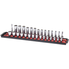 Ernst Manufacturing 8453 color-coding SAE red and metric blue helps organization.