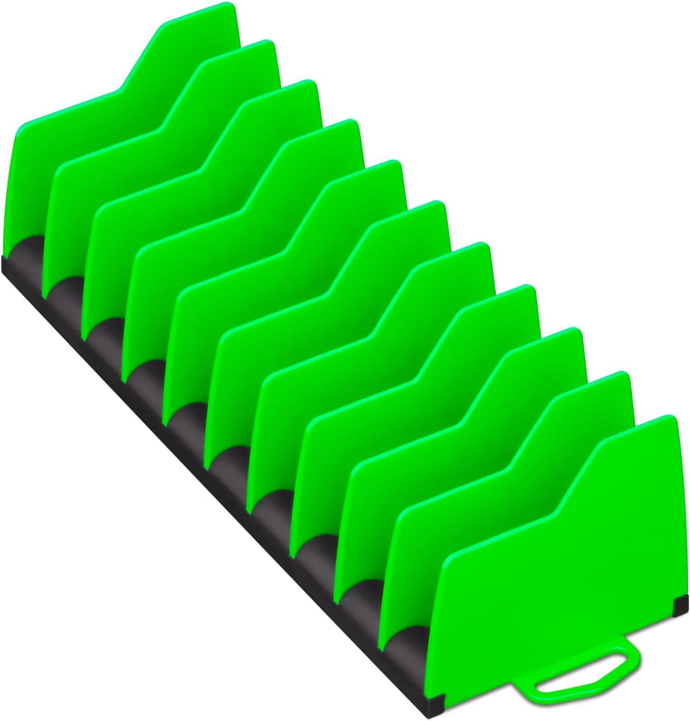 Ernst Manufacturing Plier Pro green front view secures pliers for drawer organization.