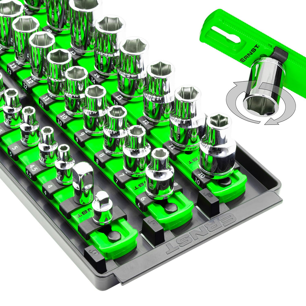 Ernst Socket Boss rail tray showing organized sockets for quick access
