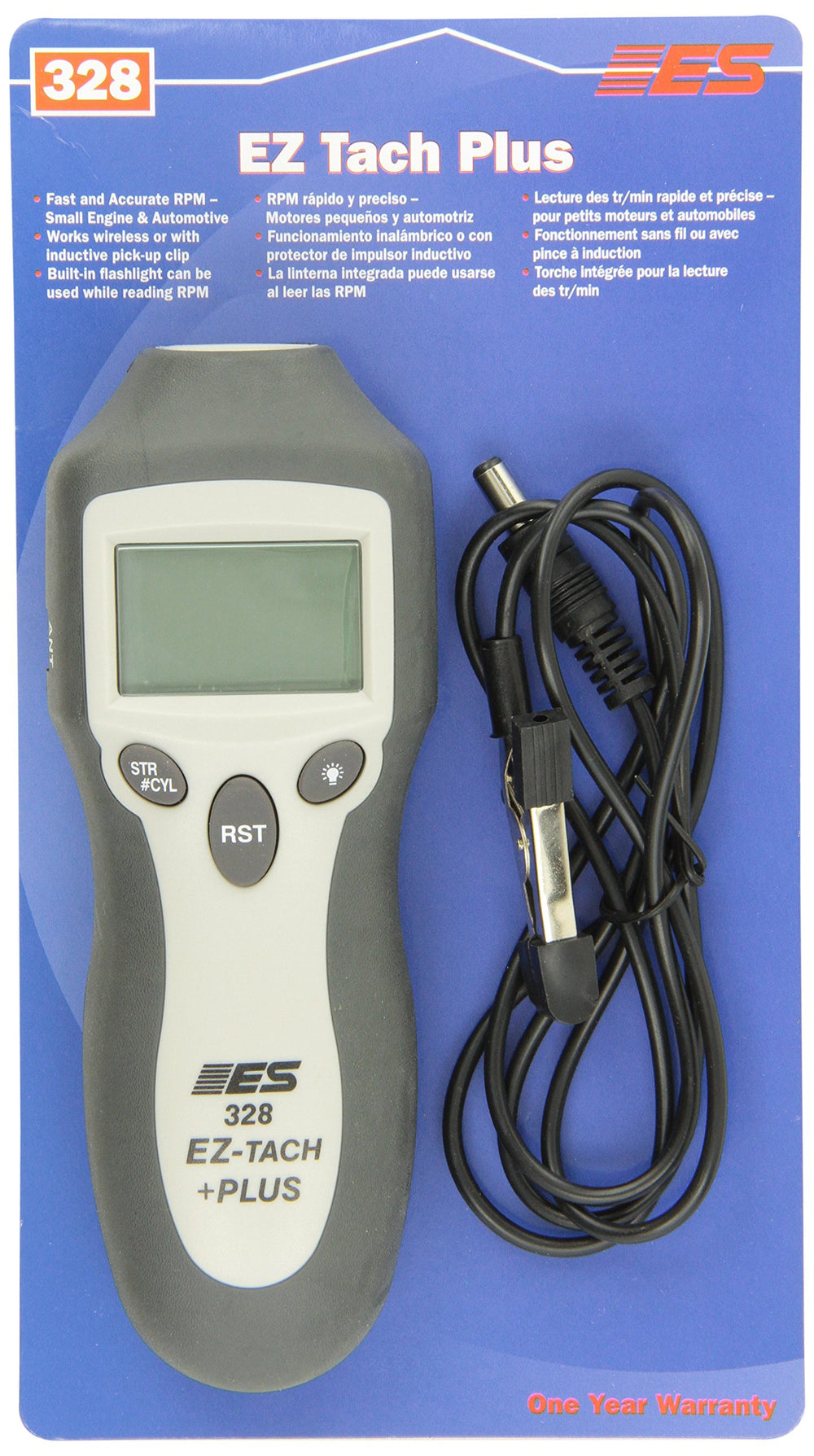 ES Electronic Specialties 328 EZ Tach Plus backlit display for easy RPM readings in any light