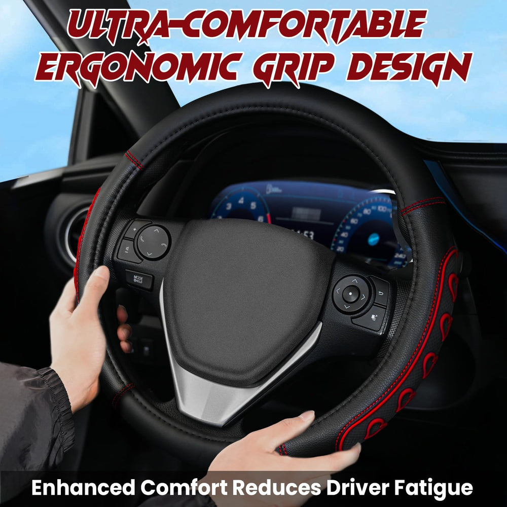 ESALFAUTO anti-slip lining detail boosts steering control during maneuvers.