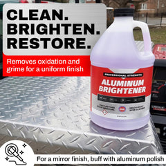 Escentile Concentrated Aluminum Brightener dilution mix demonstrates cost-efficient cleaning power.